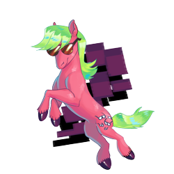 Size: 1200x1200 | Tagged: safe, artist:futuredustfuturerust, imported from derpibooru, shady, earth pony, pony, female, g1, mare, simple background, solo, sunglasses, transparent background