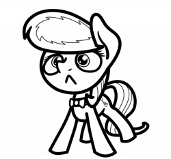 Size: 2048x1910 | Tagged: safe, artist:ewoudcponies, imported from derpibooru, octavia melody, earth pony, pony, black and white, female, grayscale, lineart, monochrome, simple background, solo, white background