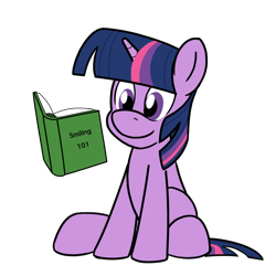 Size: 900x900 | Tagged: safe, artist:unitxxvii, imported from derpibooru, twilight sparkle, alicorn, pony, book, female, simple background, smiling, solo, transparent background, twilight sparkle (alicorn)