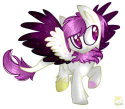 Size: 832x726 | Tagged: safe, artist:angellightyt, imported from derpibooru, oc, oc only, pegasus, pony, base used, chest fluff, colored wings, female, mare, pegasus oc, raised hoof, simple background, smiling, solo, starry wings, transparent background, two toned wings, wings