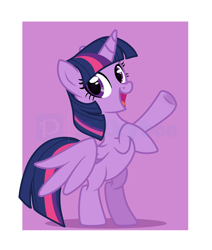 Size: 6104x7192 | Tagged: safe, artist:milkyboo898, imported from derpibooru, twilight sparkle, alicorn, pony, bipedal, female, mare, open mouth, solo, twilight sparkle (alicorn)