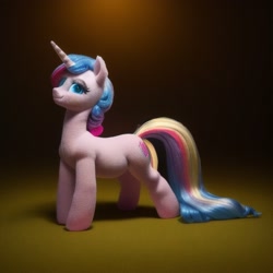 Size: 1024x1024 | Tagged: safe, imported from derpibooru, oc, pony, unicorn, ai content, ai generated, figurine, solo