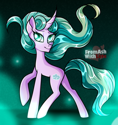 Size: 2107x2229 | Tagged: safe, artist:loverashley, imported from derpibooru, mistmane, pony, unicorn, butt, curved horn, eyelashes, female, high res, horn, mare, missing accessory, plot, raised hoof, smiling, solo, young mistmane