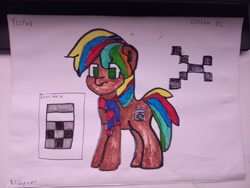 Size: 4080x3060 | Tagged: safe, artist:unyielder, imported from derpibooru, oc, oc only, oc:ytlfov, earth pony, colored, earth pony oc, solo, standing, traditional art