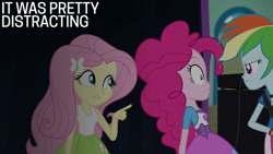 Size: 2000x1125 | Tagged: safe, edit, edited screencap, editor:quoterific, imported from derpibooru, screencap, fluttershy, pinkie pie, rainbow dash, human, equestria girls, rainbow rocks