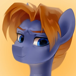 Size: 1500x1500 | Tagged: safe, artist:zlatavector, imported from derpibooru, oc, oc only, earth pony, pony, brown background, commission, icon, simple background, solo