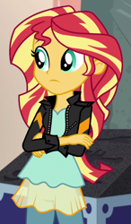 Size: 378x647 | Tagged: safe, imported from derpibooru, screencap, sunset shimmer, human, equestria girls, movie magic, spoiler:eqg specials, cropped, solo