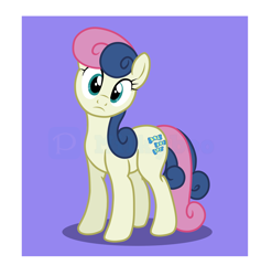 Size: 7176x7256 | Tagged: safe, artist:milkyboo898, imported from derpibooru, bon bon, sweetie drops, earth pony, pony, female, head tilt, looking at you, mare, solo
