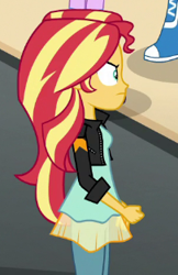 Size: 203x314 | Tagged: safe, imported from derpibooru, screencap, sunset shimmer, human, equestria girls, movie magic, spoiler:eqg specials, cropped, solo focus