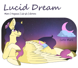 Size: 2500x2200 | Tagged: safe, artist:leafywolf, imported from derpibooru, oc, oc only, pegasus, pony, colored hooves, crescent moon, female, flower, flower in hair, lying down, mare, moon, night, pegasus oc, prone, simple background, stars, transparent background, wings