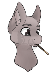 Size: 2300x3000 | Tagged: safe, artist:leafywolf, imported from derpibooru, oc, oc only, earth pony, pony, bust, chest fluff, commission, ear fluff, earth pony oc, food, mouth hold, pocky, simple background, transparent background, your character here