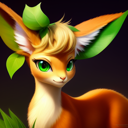 Size: 512x512 | Tagged: safe, imported from derpibooru, applejack, hybrid, leafeon, ai content, ai generated, generator:stable diffusion, pokémon