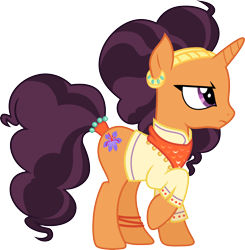 Size: 3000x3065 | Tagged: safe, artist:cloudy glow, imported from derpibooru, saffron masala, pony, unicorn, spice up your life, .ai available, female, mare, simple background, solo, transparent background, vector