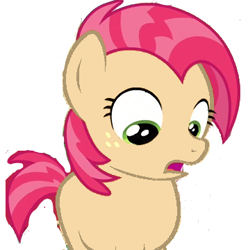 Size: 357x360 | Tagged: safe, artist:movieliker236, edit, edited screencap, imported from derpibooru, screencap, babs seed, earth pony, pony, one bad apple, cropped, female, filly, foal, pale skin, sick, simple background, white background