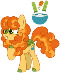 Size: 1024x1247 | Tagged: safe, artist:strawberry-spritz, imported from derpibooru, oc, oc only, oc:hidden valley, kirin, hornless kirin, kirin oc, magical lesbian spawn, offspring, parent:autumn blaze, parent:carrot top, simple background, solo, transparent background