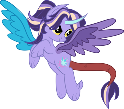 Size: 7754x6834 | Tagged: safe, artist:shootingstarsentry, imported from derpibooru, oc, oc only, oc:havoc sparkle, hybrid, absurd resolution, base used, female, interspecies offspring, offspring, parent:discord, parent:twilight sparkle, parents:discolight, simple background, solo, transparent background