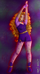 Size: 1700x3139 | Tagged: safe, artist:loohisgod27, imported from derpibooru, adagio dazzle, human, equestria girls, abstract background, clothes, female, jewelry, necklace, signature, solo
