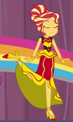 Size: 314x526 | Tagged: safe, imported from derpibooru, screencap, sunset shimmer, human, dance magic, equestria girls, spoiler:eqg specials, cropped, flamenco dress, solo, sunset shimmer flamenco dress