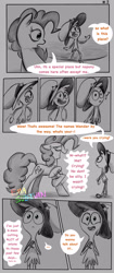 Size: 1280x3059 | Tagged: safe, artist:ema0rsully, imported from derpibooru, pinkie pie, alien, earth pony, pony, comic:hico, comic, comic strip, crossover, hat, mirror pool, wander (wander over yonder), wander over yonder