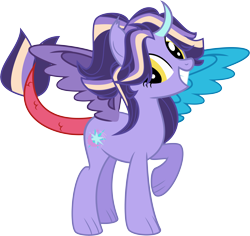 Size: 9099x8604 | Tagged: safe, artist:shootingstarsentry, imported from derpibooru, oc, oc only, oc:havoc sparkle, hybrid, absurd resolution, female, interspecies offspring, offspring, parent:discord, parent:twilight sparkle, parents:discolight, simple background, solo, transparent background