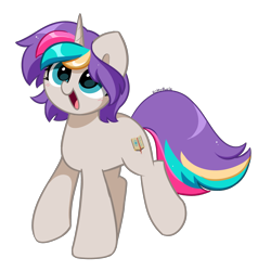 Size: 2641x2773 | Tagged: safe, artist:kittyrosie, imported from derpibooru, oc, oc only, oc:white glint, pony, unicorn, horn, open mouth, simple background, solo, transparent background, unicorn oc