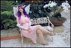 Size: 4095x2730 | Tagged: safe, artist:krazykari, imported from derpibooru, pipp petals, human, clothes, cosplay, costume, dress, g5, high res, humanized, irl, irl human, photo, sleeveless, solo, winged humanization, wings
