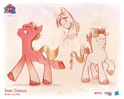 Size: 1080x859 | Tagged: safe, artist:celia kaspar, imported from derpibooru, sprout cloverleaf, earth pony, pony, concept art, g5, male, my little pony: a new generation, stallion