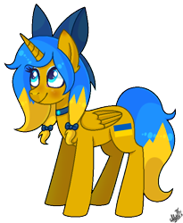 Size: 550x670 | Tagged: safe, artist:greenmarta, imported from derpibooru, oc, oc only, oc:ukraine, alicorn, pony, alicorn oc, black background, horn, nation ponies, ponified, simple background, solo, transparent background, ukraine, wings