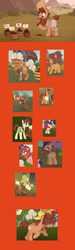 Size: 1280x4288 | Tagged: safe, edit, imported from derpibooru, screencap, burdock hooffield, buzzard hooffield, gravedigger hooffield, greenhoof hooffield, grub hooffield, hilly hooffield, ma hooffield, seedsman hooffield, sprig hooffield, tatterdemalion hooffield, tree h. hooffield, trowel hooffield, earth pony, pony, the hooffields and mccolts, family, hooffield family