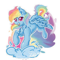 Size: 2000x2000 | Tagged: safe, artist:dankpegasista, derpibooru exclusive, imported from derpibooru, rainbow dash, pegasus, pony, chest fluff, cloud, cute, ear fluff, eyelashes, happy, heart, heart eyes, looking at you, outline, pastel, png, rainbow, raised hoof, simple background, solo, spread wings, transparent background, white outline, wingding eyes, wings