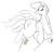 Size: 1900x1837 | Tagged: safe, artist:php137, imported from derpibooru, rainbow dash, oc, oc:anon, human, pegasus, pony, duo, female, holding a pony, human and pony, mare, monochrome, pain, simple background, sketch, spread wings, sweat, white background, wings