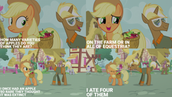 Size: 2000x1125 | Tagged: safe, edit, edited screencap, editor:quoterific, imported from derpibooru, screencap, applejack, coco crusoe, derpy hooves, pearly stitch, trenderhoof, earth pony, pony, unicorn, simple ways, female, male, mare, stallion