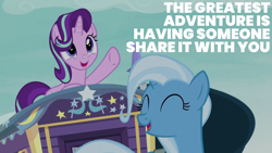 Size: 1920x1080 | Tagged: safe, edit, edited screencap, editor:quoterific, imported from derpibooru, screencap, starlight glimmer, trixie, road to friendship, doctor who