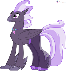 Size: 4000x4336 | Tagged: safe, artist:melisareb, imported from derpibooru, part of a set, hippogriff, .svg available, absurd resolution, alphabet lore, crossover, g, hippogriffied, jewelry, male, necklace, simple background, solo, species swap, stallion, transparent background, vector, wings