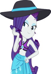 Size: 741x1079 | Tagged: safe, artist:homersimpson1983, edit, edited screencap, imported from derpibooru, screencap, rarity, human, equestria girls, equestria girls series, forgotten friendship, background removed, belly button, bikini, clothes, female, hat, not a vector, rarity's blue sarong, rarity's purple bikini, sarong, simple background, solo, sun hat, swimsuit, transparent background