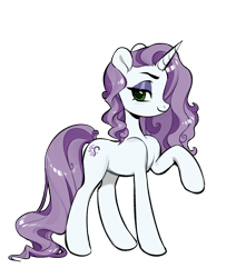 Size: 1251x1416 | Tagged: safe, artist:winsenta, imported from derpibooru, oc, oc only, unicorn, female, green eyes, long tail, purple mane, simple background, smiling, solo, tail, transparent background