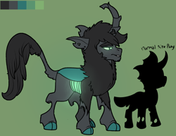 Size: 1742x1347 | Tagged: safe, artist:brainiac, imported from derpibooru, oc, oc only, oc:king atlas, changeling, alternate hairstyle, cloven hooves, reference sheet, sketch, solo