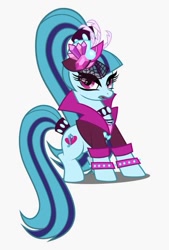 Size: 455x675 | Tagged: safe, imported from derpibooru, sonata dusk, earth pony, pony, clothes, female, looking at you, mare, ponified, simple background, solo, white background