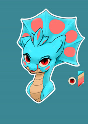 Size: 3508x4961 | Tagged: safe, artist:nergo, imported from derpibooru, oc, oc:geksa, lamia, original species, pony, snake, forked tongue, licking, licking lips, red eyes, solo, tongue out