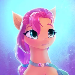Size: 2048x2048 | Tagged: safe, artist:qwennondeathdie, imported from derpibooru, sunny starscout, earth pony, pony, bust, female, g5, high res, mare, solo