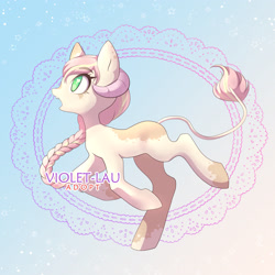 Size: 2717x2717 | Tagged: safe, artist:violet-lau, imported from derpibooru, oc, oc only, earth pony, pony, base used, braid, earth pony oc, eyelashes, female, leonine tail, mare, open mouth, solo, tail