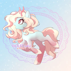 Size: 2717x2717 | Tagged: safe, artist:violet-lau, imported from derpibooru, oc, oc only, pony, antlers, base used, eyelashes, female, mare, open mouth, solo