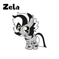 Size: 676x676 | Tagged: safe, artist:cdv, derpibooru exclusive, imported from derpibooru, oc, oc only, oc:zela, pony, zebra, female, filly, foal, looking at you, reference sheet, simple background, solo, white background