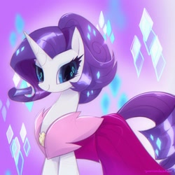Size: 2048x2048 | Tagged: safe, artist:qwennondeathdie, imported from derpibooru, rarity, pony, unicorn, clothes, female, high res, mare, signature, solo