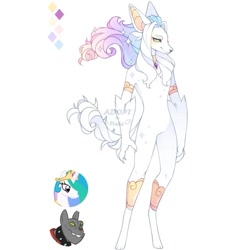 Size: 705x713 | Tagged: artist needed, source needed, safe, imported from derpibooru, princess celestia, diamond dog, hybrid, fusion, simple background, white background