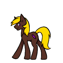 Size: 750x750 | Tagged: safe, artist:sinclair2013, imported from derpibooru, oc, oc only, oc:chocolate thunder, pony, unicorn, animated, male, nudity, sheath, simple background, solo, stallion, transparent background