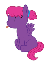 Size: 1224x1584 | Tagged: safe, artist:andrevus, imported from derpibooru, oc, oc only, oc:pinkmane, alicorn, pony, alicorn oc, female, filly, foal, hidden horn, horn, simple background, solo, transparent background, wings, younger