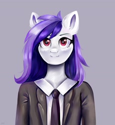 Size: 3789x4096 | Tagged: safe, artist:ske, imported from derpibooru, oc, oc only, anthro, clothes, looking at you, necktie, smiling, solo, suit