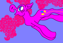 Size: 1296x886 | Tagged: safe, artist:msponies, imported from derpibooru, pinkie pie, earth pony, pony, blue background, female, g4, mare, ms paint, open mouth, open smile, simple background, smiling, solo