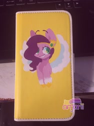 Size: 3024x4032 | Tagged: safe, artist:anwa-gows-uwu, imported from derpibooru, pipp petals, pegasus, pony, female, floating eyebrows, g5, mare, phone case, photo, solo, traditional art